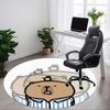 1pc Bear Cartoon Chair Carpet for Office Non-Slip,  Machine Washable Rug for Office, Room - Polyester, Machine Made Yy251029200