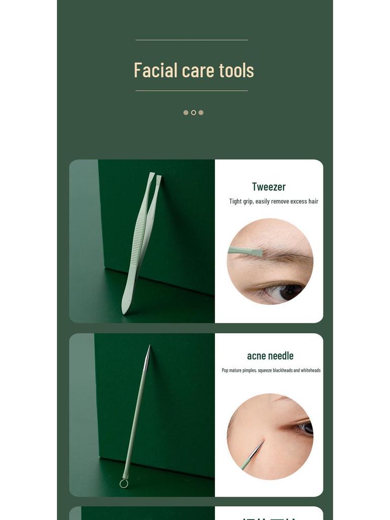 Tragbares 16-teiliges Schönheitsset: Nagelknipser, Feilen, Maniküre-Zange, Pediküre-Messer, Ohrenschmalz-Entferner, Nagelhautschieber