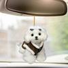 Pingente para Retrovisor de Carro Fofo Gato 2D Animal Pendurado Acrílico Decoração de Interior de Carro de Natal Ornamento Pendurado