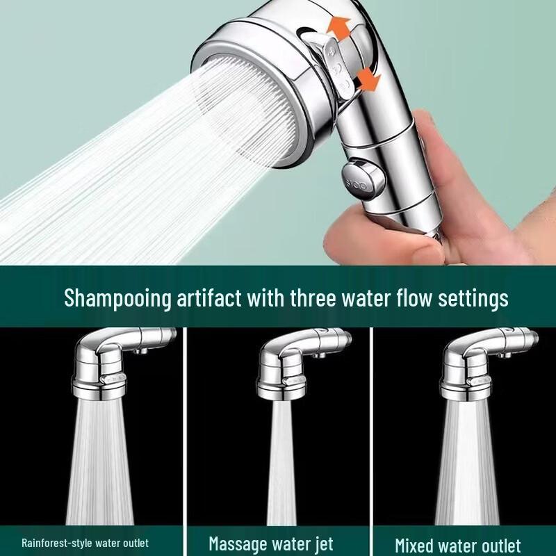 TLXT Bathroom Sink Swivel Faucet with Hair Wash Spray