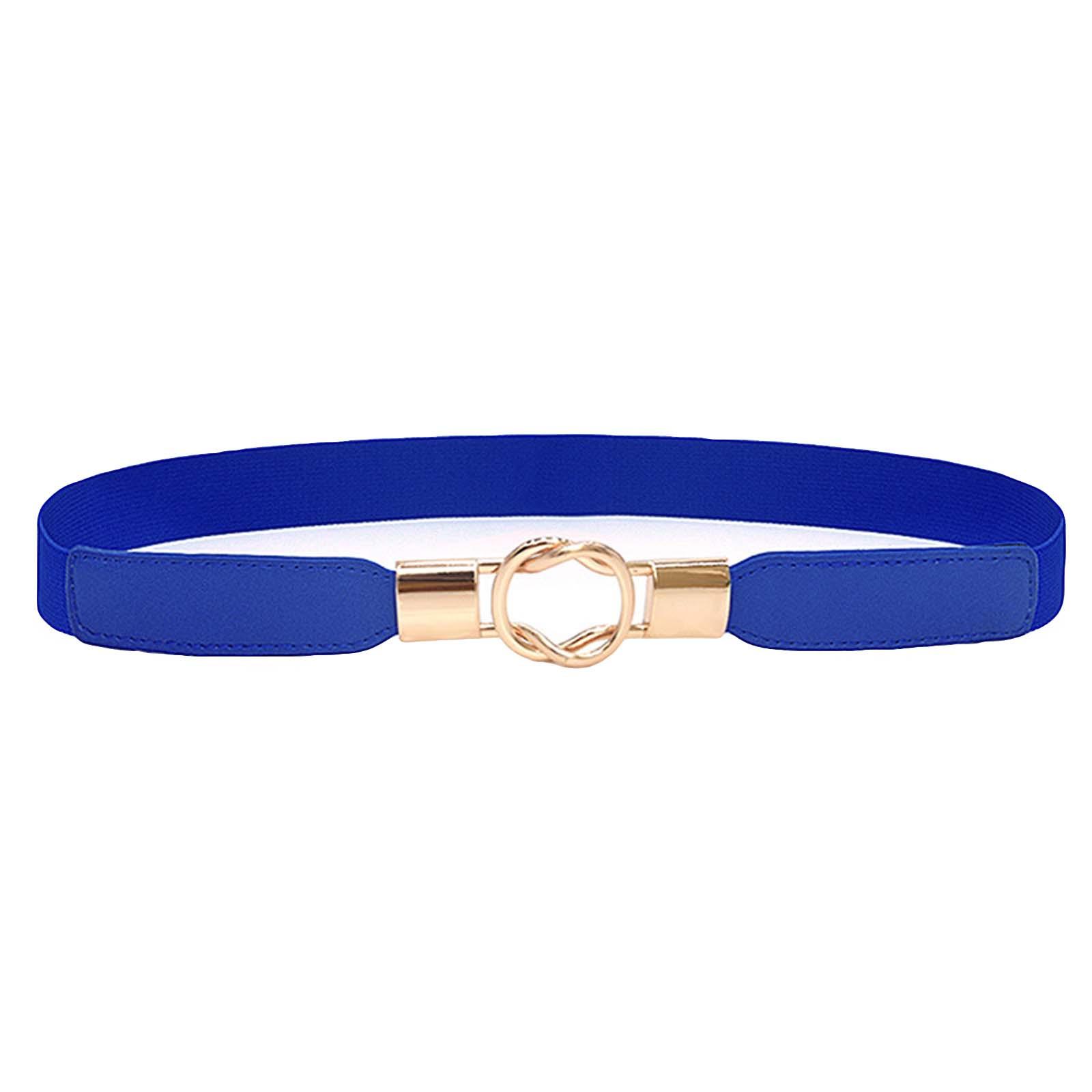 

Регулируемый тонкий эластичный пояс Ленивый пояс Эластичный пояс Бесследный джинсовый ремень Женский One Size синий