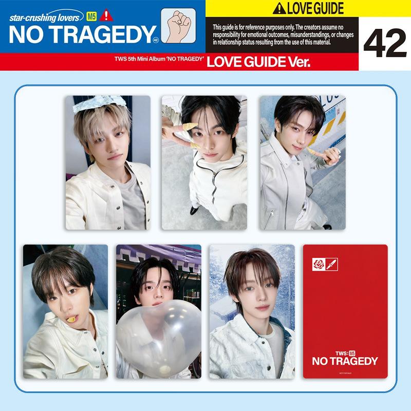 

6Pcs TWS Mini 5th Album NO TRAGEDY Lomo Card SHINYU DOHOON Selfie Postcards YOUNGJAE HANJIN JIHOON KYUNGMIN Fans Cosplay Card 5.4x8.6cm