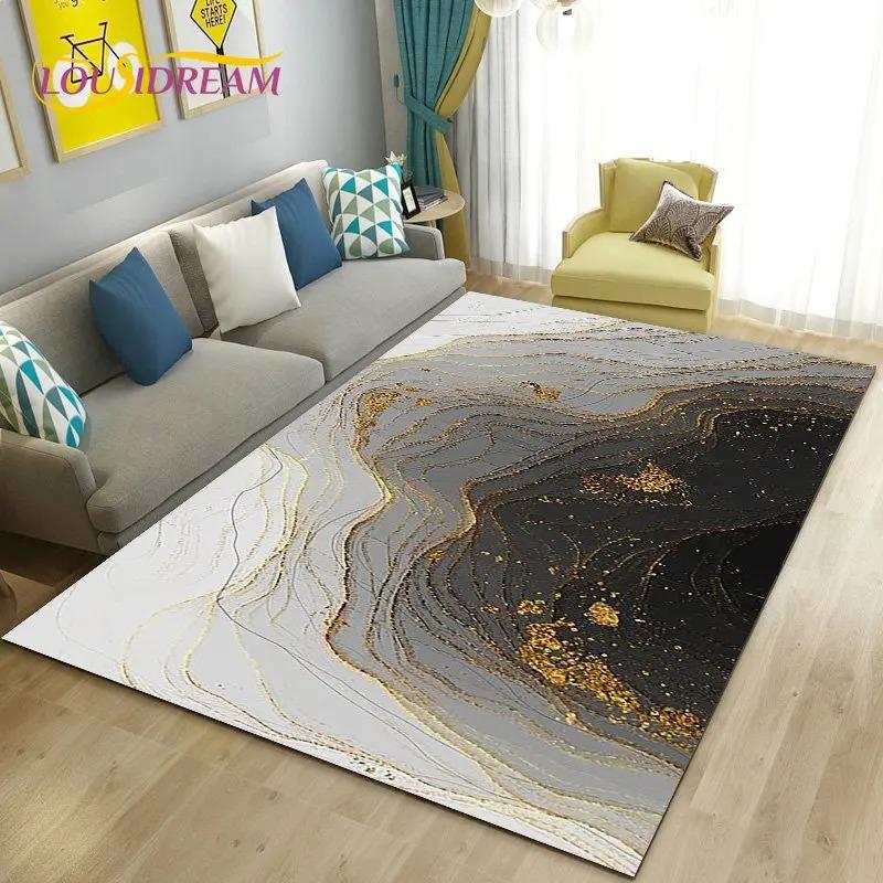 Marble Pattern Large Area Carpet Advanced Feeling Living Room Bedroom Sofa Kitchen Rug Doormat Decoration Non-slip Floor Mat