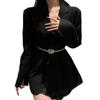 Stylish Rose Metallic Flower Accessory Elastic Waist Belt For Dresses Casual