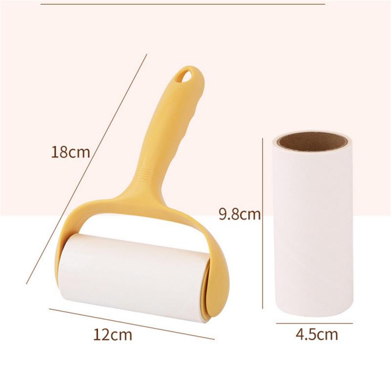 Tearable Roll Paper Sticky Roller Dust Wiper Pet Hair Clothes Carpet Tousle Remover  Replaceable Cleaning Brush  Accessories