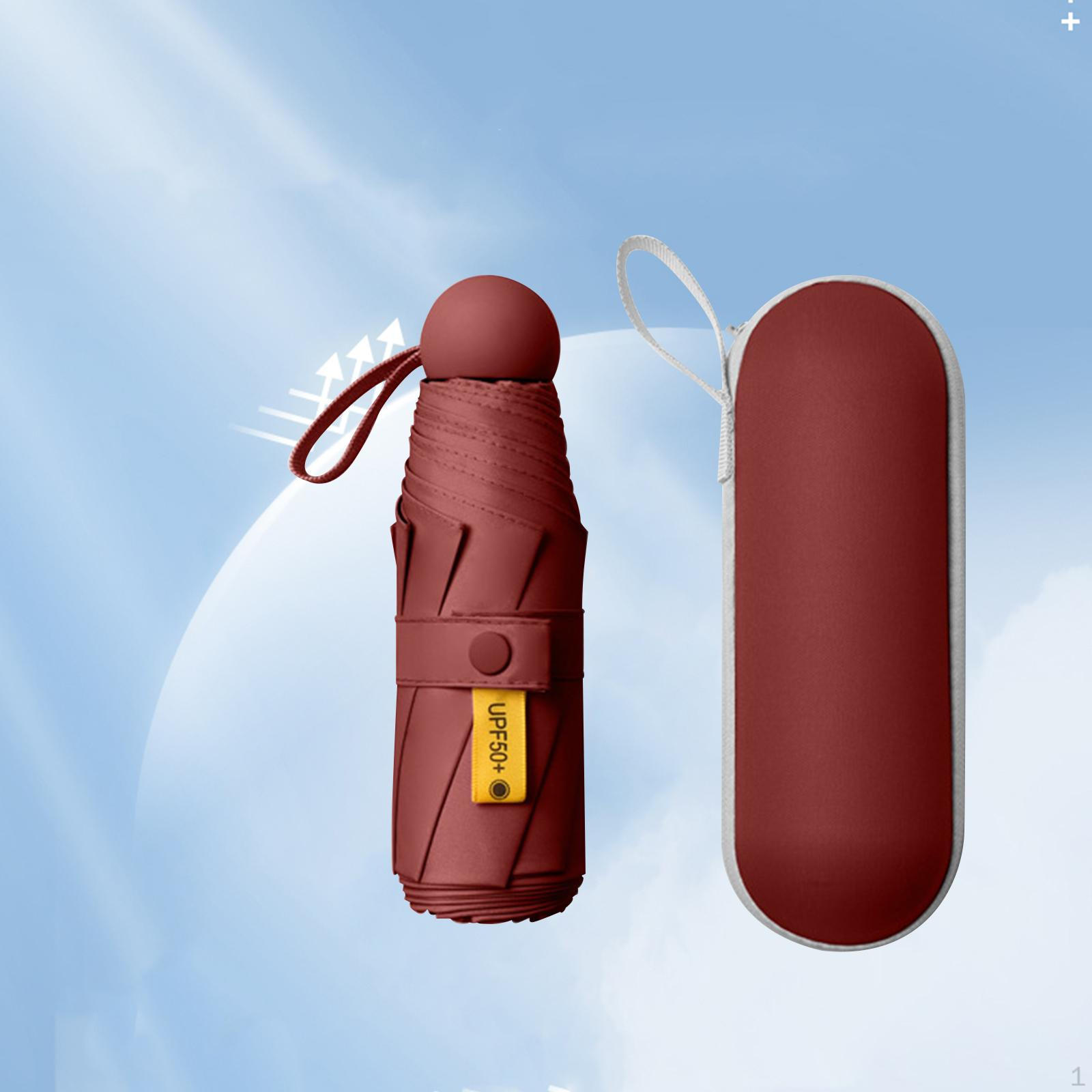 

Compact Travel Umbrella Lightweight and Durable for Outdoor Use червоний