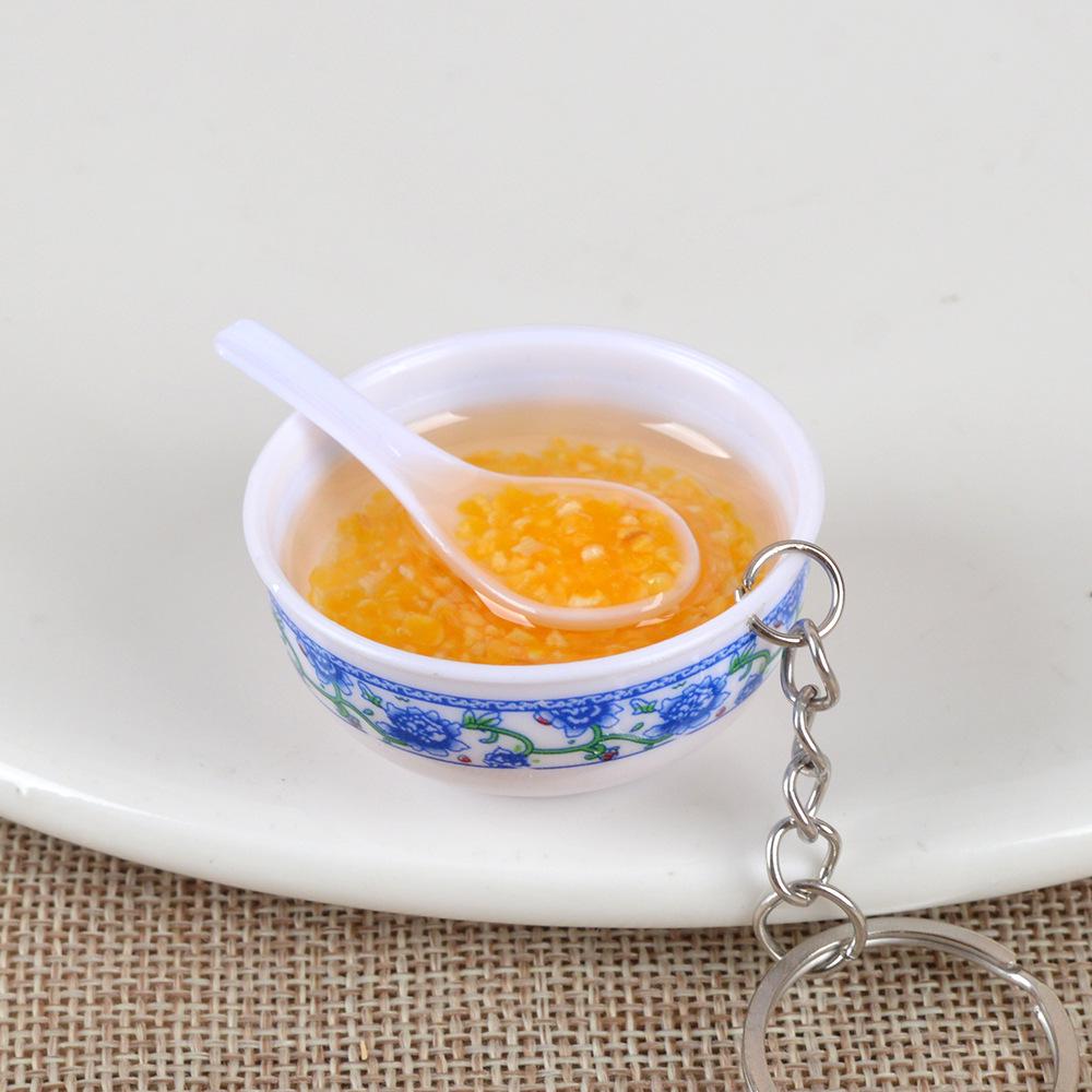 Kids' Mini Kitchenware: Noodle Bowl Keychain Fun Toy & Student Souvenir