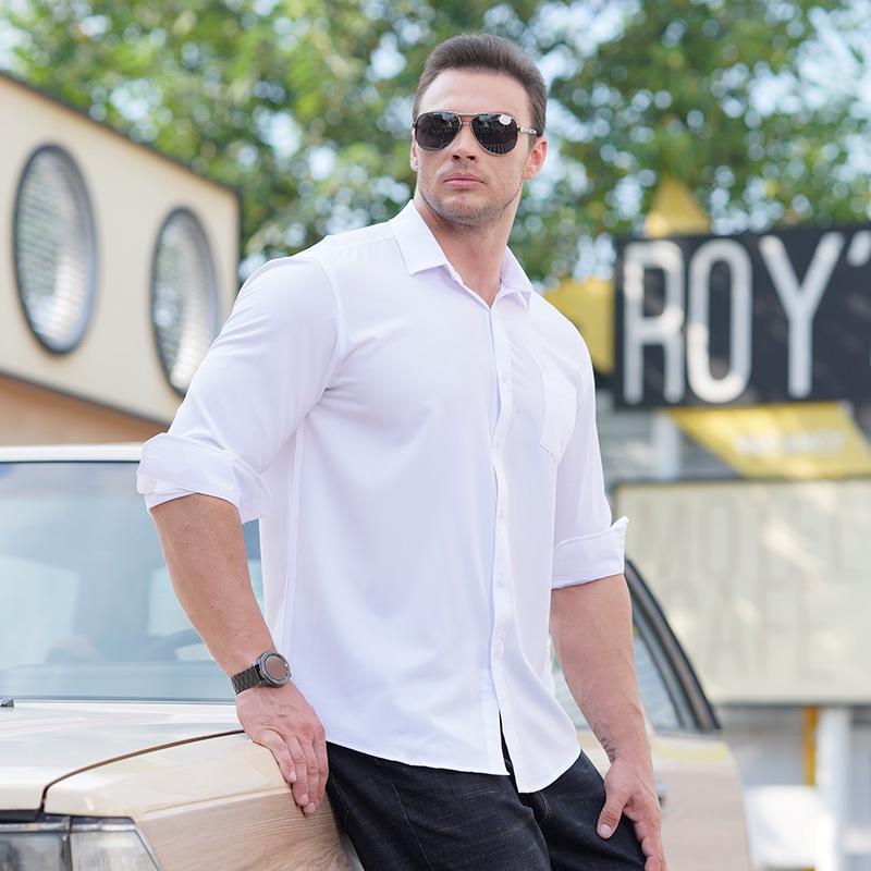 

Men s Plus Size Trendy Long Sleeve Casual Shirt - Extra Large Fit 195/129 темно-фіолетовий колір