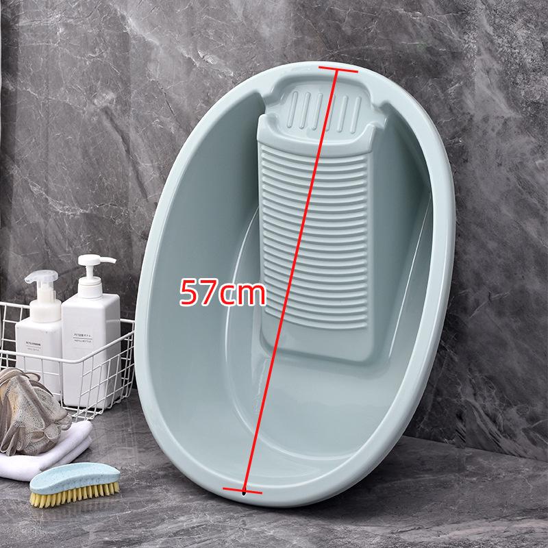 Round Baby Washing Basin with Thickened Plastic Washboard for Household Use