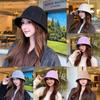 Solid Winter Color Knitted Cap Women Breathable Windproof Fisherman Hat Fashion