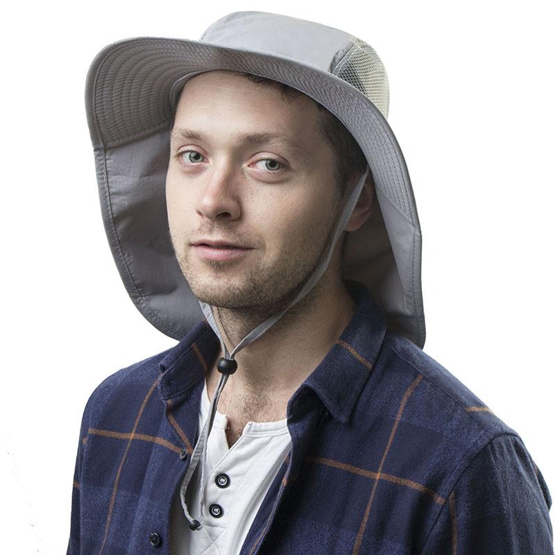 Outdoor-Sonnenhüte für Damen und Herren, Nackenschutz, Teufelshüte, wasserdichte Beschattung, mückensichere und UV-schützende Fischerhüte, Schals, Outdoor