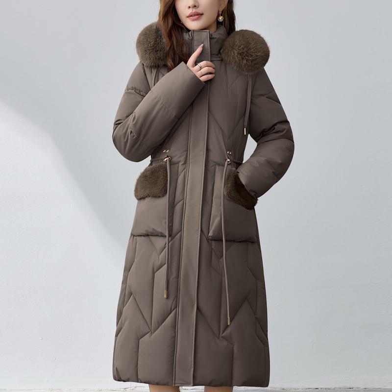 Sleeves Detachable Fashion Woman Parkas Winter Long Coats Hooded Faux Fur Collar Thick Warm Overcoat Women's Jackets