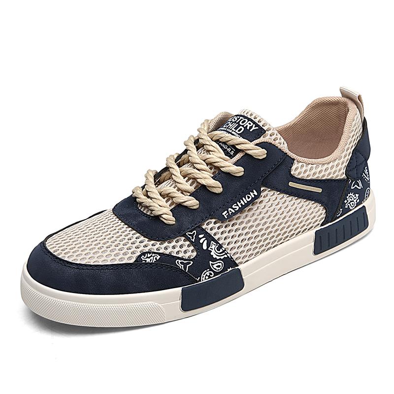 

New Fashi Men s Summer Autumn Breathable Sneakers Male Students Sport Running Skateboard Walking Casual Shoes 46 темно-синього кольору