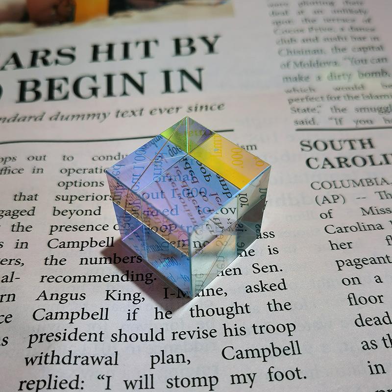 Acchiappasole Cubo di Vetro Cristallo Prisma Geometrico Decorazioni per Casa e Ufficio