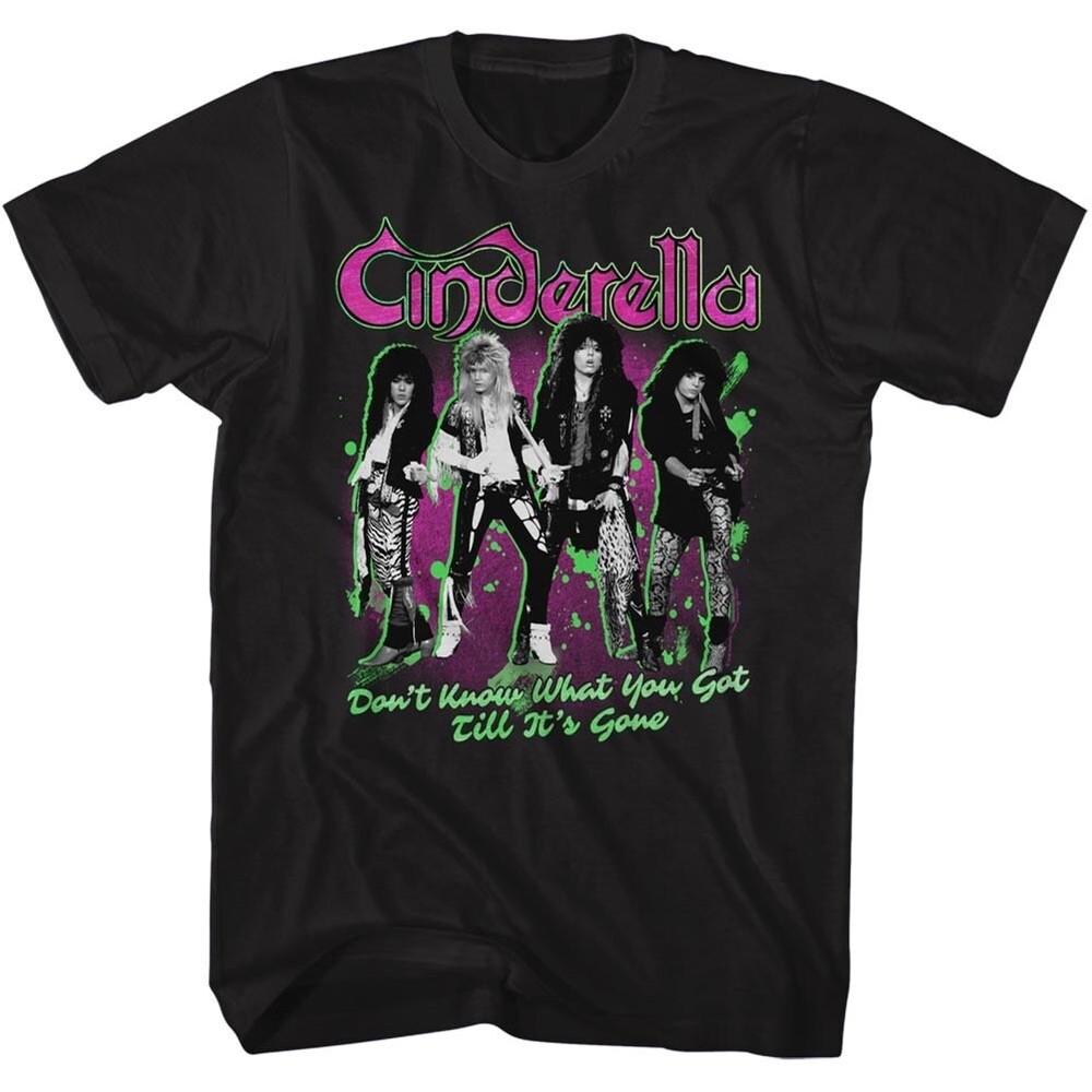 CINDERELLA Band T-Shirt New TILL IT039;S GONE Metal Music Merch Black Cotton Unisex T-Shirt XXXXL