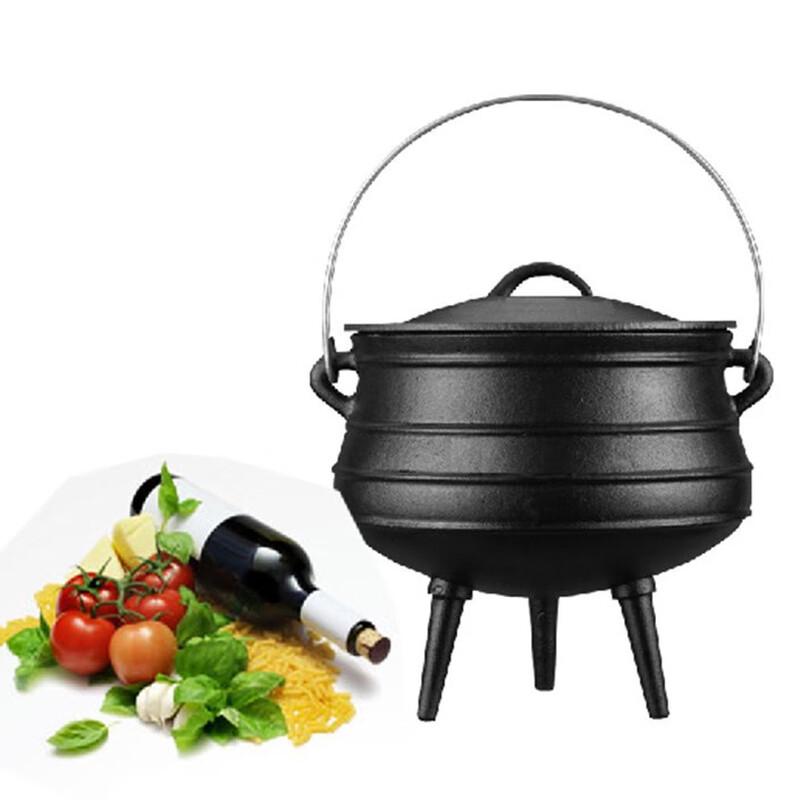 ZISIZ Cast Iron Outdoor Tripod Pot 23CM