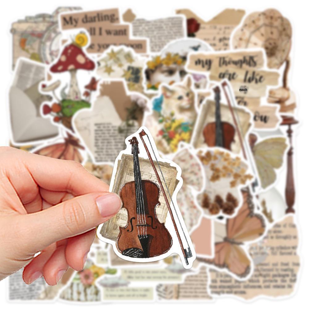 Retro Wind Series Sticker Pack: 30 Sheets for DIY Hand Account, Phone Case, and Computer Decoration