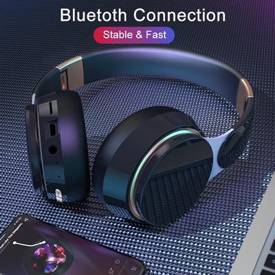 Foldable Wireless Bluetooth Headphones 3D Stereo Headset Headset Noise Reduction Gaming Earphones with Mic