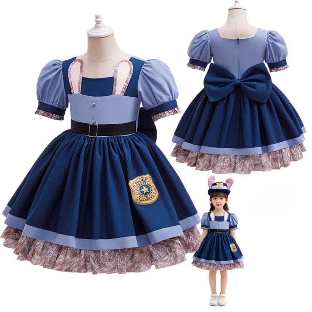 Zootopia 2 Judy Bunny Police Cosplay, Kids Halloween Party Dress-Up Costume Gift