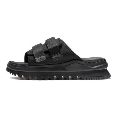Li Ning CF Su 5S Sandales à Glissière Silencieuses Décontractées Mode Sandales pour Femmes Noir AGAS012-2