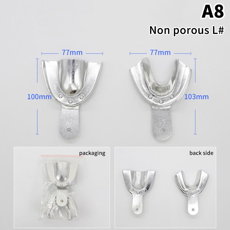 2Pcs Upper And Lower Autoclavable Teeth Tray Teeth Holder Aluminum Alloy Dental Impression Trays Lab Equipment Dentist Tool