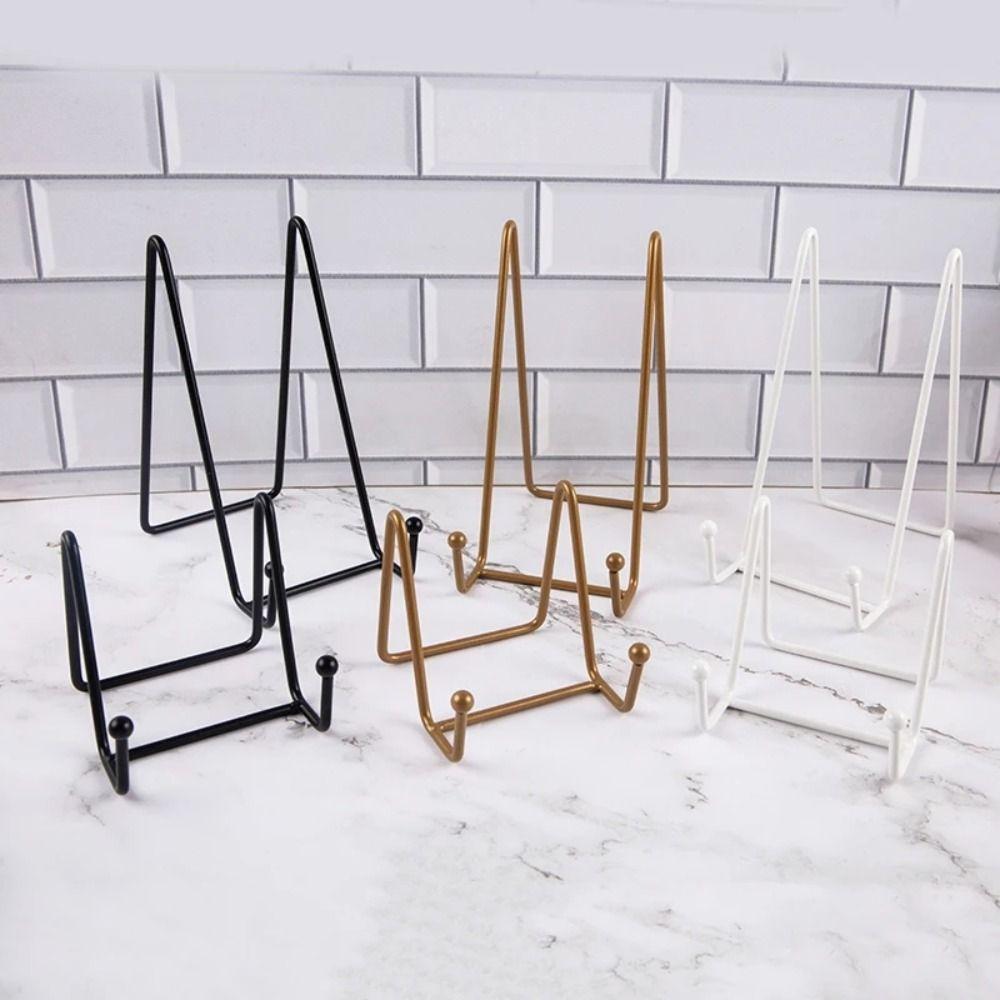 Photo Book Storage Rack Picture Display Stand Holder Simple Iron Magazine Rack Office