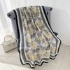 Women's retro cashew flower scarf personalized spring and autumn fashion thousand bird grid printing thin scarf tide