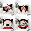Cute Cartoon PPucca Cushion Cover Eco Linen Pillow Case DoubleSided Print Breathable Durable Zipper Home Decor Gift