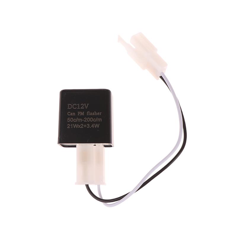 Adjustable 2-Pin Electronic Led Flasher Relay With Wires For Bikes Motorcycles Scooters Turn Signals Hyper Flash Blinkers Relay
