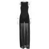Summer new European and American dresses are fashionable, elegant and slim, sexy mesh splicing dresses