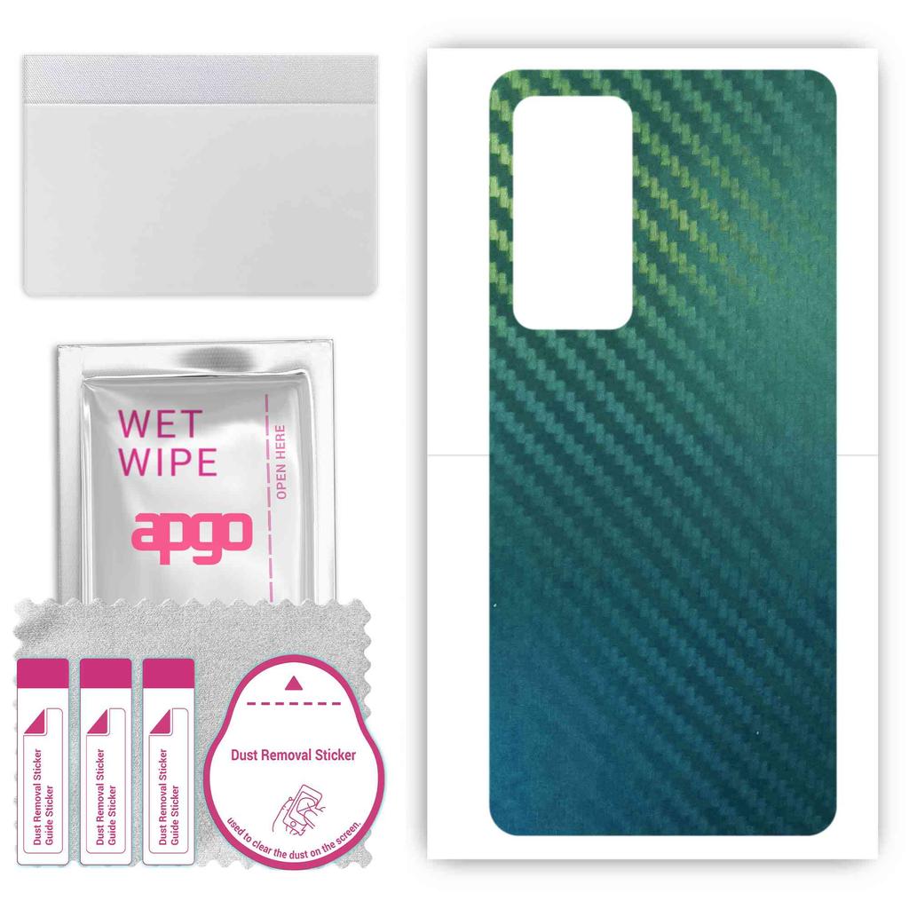 apgo Protective Skin Sticker for the Back Compatible with Xiaomi Redmi K50 Ultra, Wrap Film, Foil, Vinyl - Pattern Carbon Chameleon CAKA1