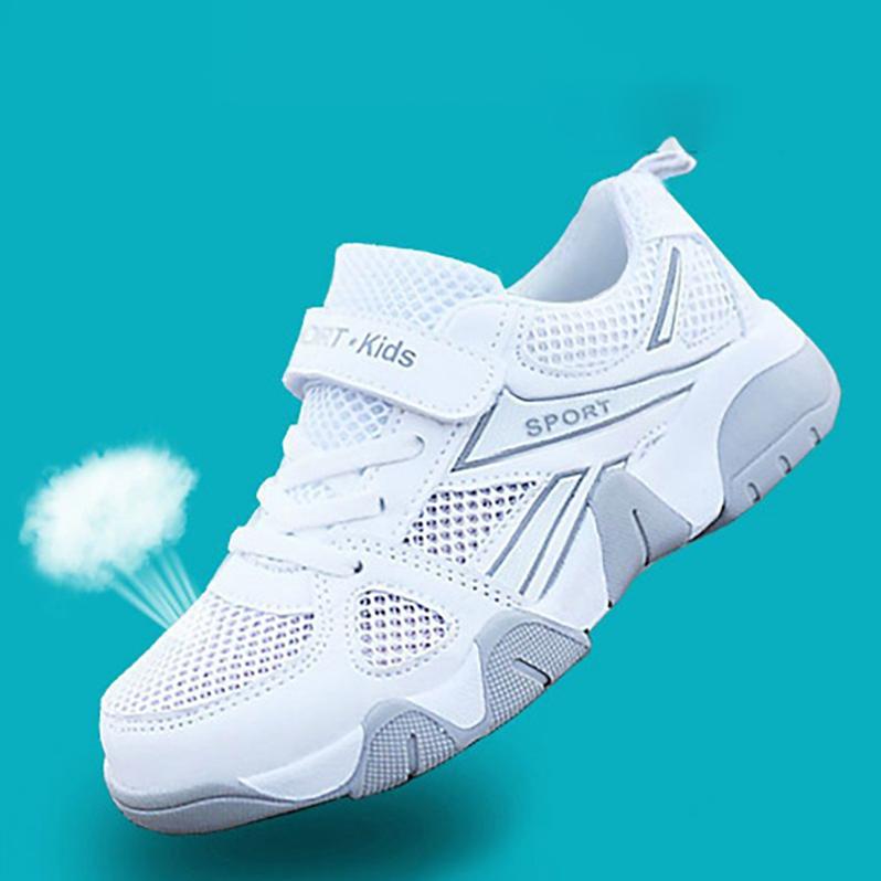 

Белые Дышащие Детские Кроссовки для Ходьбы Летние Сетчатые Повседневные Кроссовки Детские Мальчики Уличный Спорт Теннис Противоскользящие 28