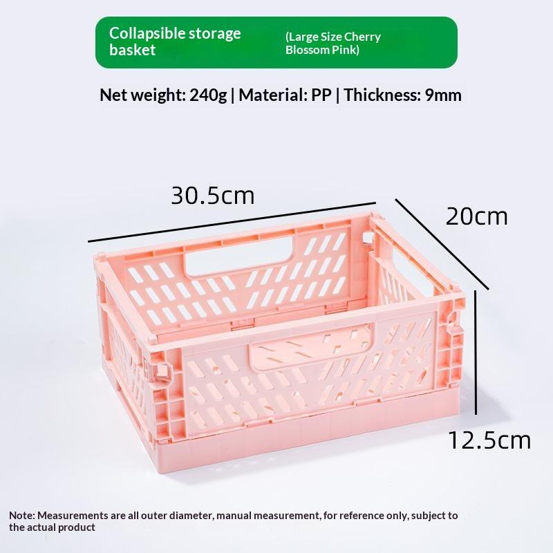 1Pcs Mini Foldable Storage Basket, Home Desktop Clutter Organizer Box, Portable Multi-Functional Solid Color Storage Basket