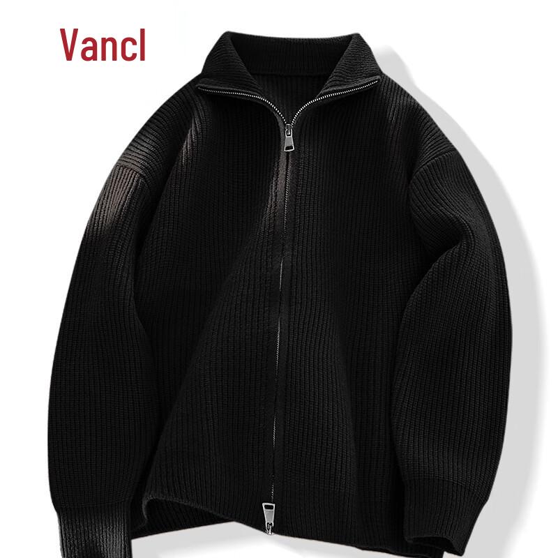 VANCL Men's Double-Zipper Knit Cardigan Sweater