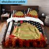Firefighter's American Pride 3pcs Bedding,Including 1pc Duvet Cover And 2pcs Pillowcases Perfect for Christmas,Ideal for Bedroom, Dormitory