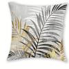 Golden Leaf & Palm Tree Pillowcase ,Sofa Bedroom Cushion Cover, Single-sided Printing, Without Pillow Core