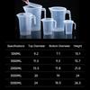 Food Grade Measuring Cup Beaker 500ml 1000ml 2000ml 3000ml 5000ml Plastic with Clear Scale for Cooking and Baking Needs 5 Sold