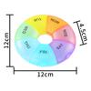 1Pcs Round Pill Case Plastic 7 Days Weekly Tablet Candy Box Portable Storage Tablet Holder Travel Organizer Pill Container