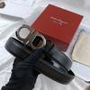 Salvatore Ferragamo 3,5cm Pánský pásek Luxusní značka Designový pásek Oblek Džíny Formální Značkový Dárková krabička