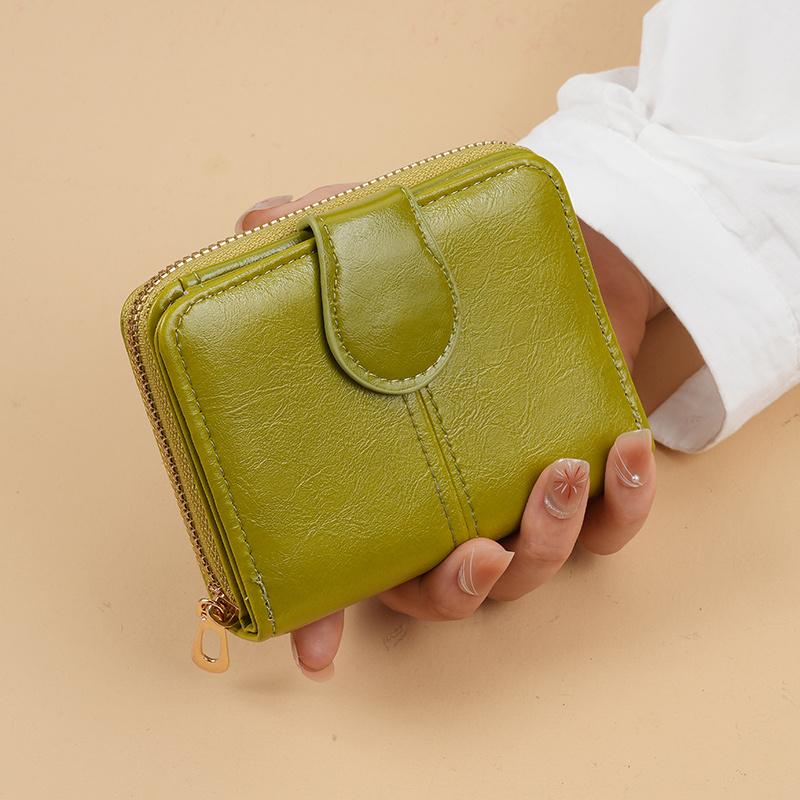 Women's Compact Wallet, Vintage Style, Coin Purse With Snap Closure, Small Ladies Money Pouch