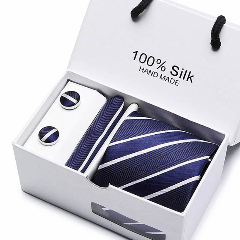 Gift Box Five-Piece Tie Men'S Formal Wear Business Casual Wedding Groom Bow Tie Square Scarf