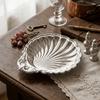 Shell Shape Dessert Plate Vintage Jewelry Storage Tray Embossed Food Tray Table Decoration