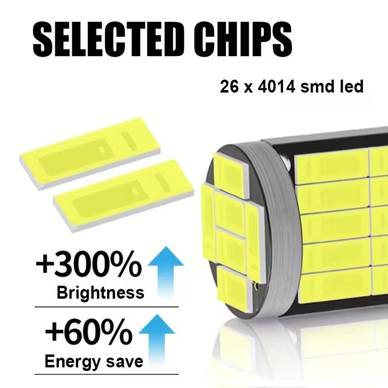 10x W5W T10 Led Bulbs Canbus 4014 SMD 6000K 168 194 Led 5w5 Car Interior Dome Reading Linse Plate Light Signal Lamp