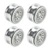 4Pcs 2.9 Inch Wheel Hub 12 Hole Aluminium Alloy Wheel Hub for AXAIL SCX6 16 RC Car Silver