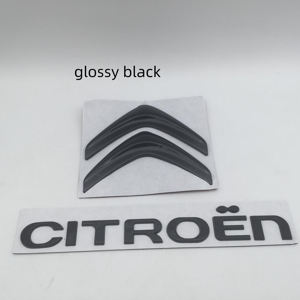 1pcs 3D metal for Citroen Car letters Front Hood Emblem Bonnet Sticker Rear tail Trunk Badge Decal Styling auto accessories