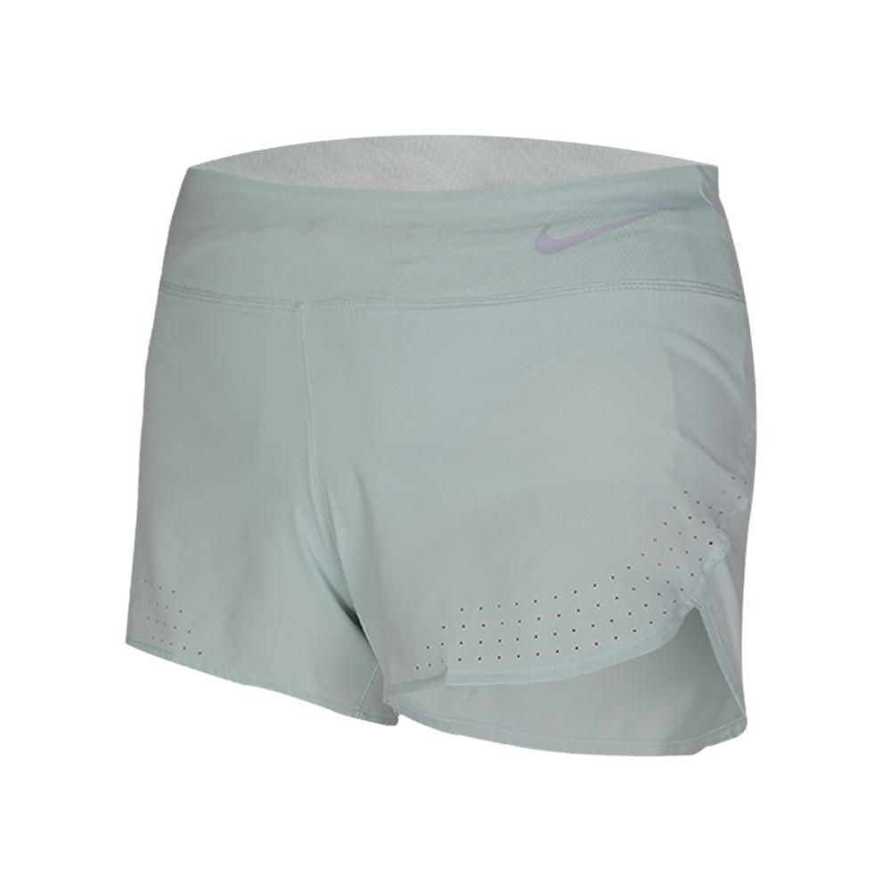 Nike Eclipse Logo Solid Color Comfortable Breathable Versatile Casual Shorts Women Shorts Green AQ5417-321