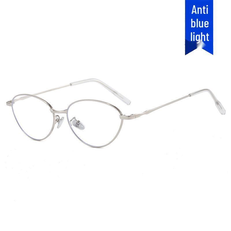 Korean Cat Eye Blue Light Blocking Glasses: High-End, Street Style, Pairable with Myopia Lenses for Women
