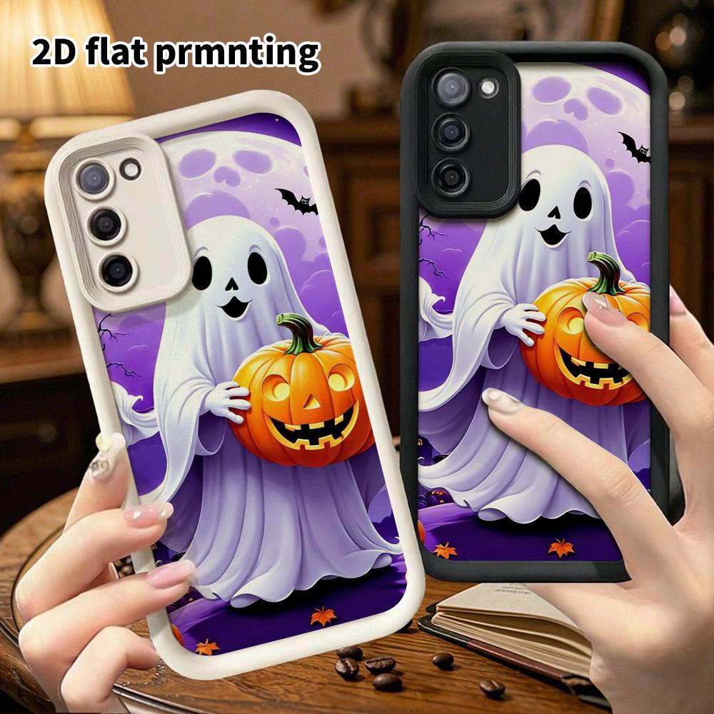 Phone Case: 2D Flat Samsung Galaxy A34 A35 M05 M06 S20 S22 S21 FE Plus 5G Layered Protective Case, Cute Halloween Theme, Christmas and Halloween Gift