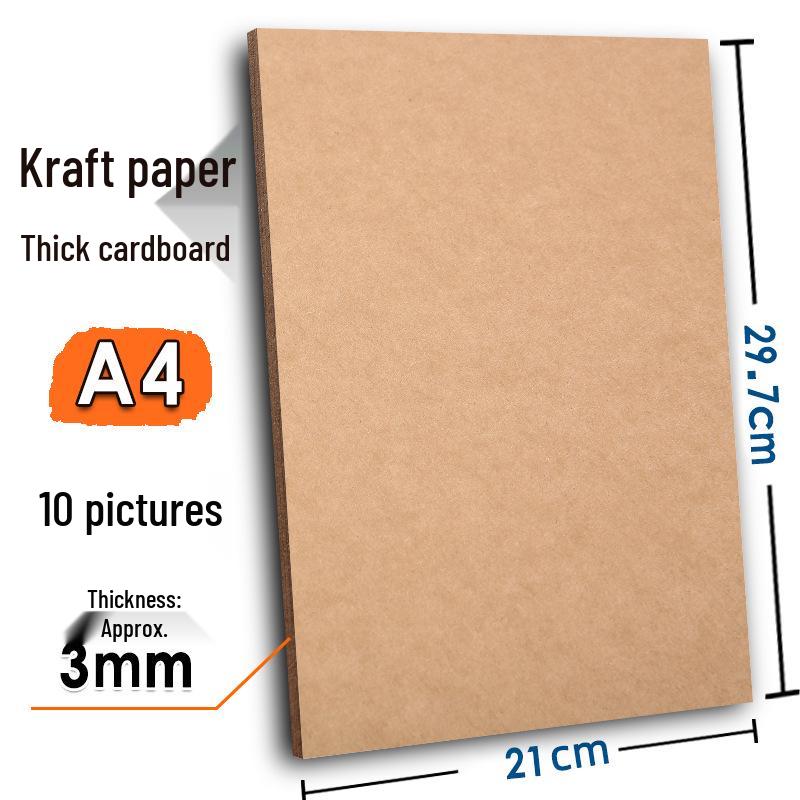 Handmade Children’s Cards: Thick White Cardstock with 4 Gray Colored Cards and Kraft Backing
