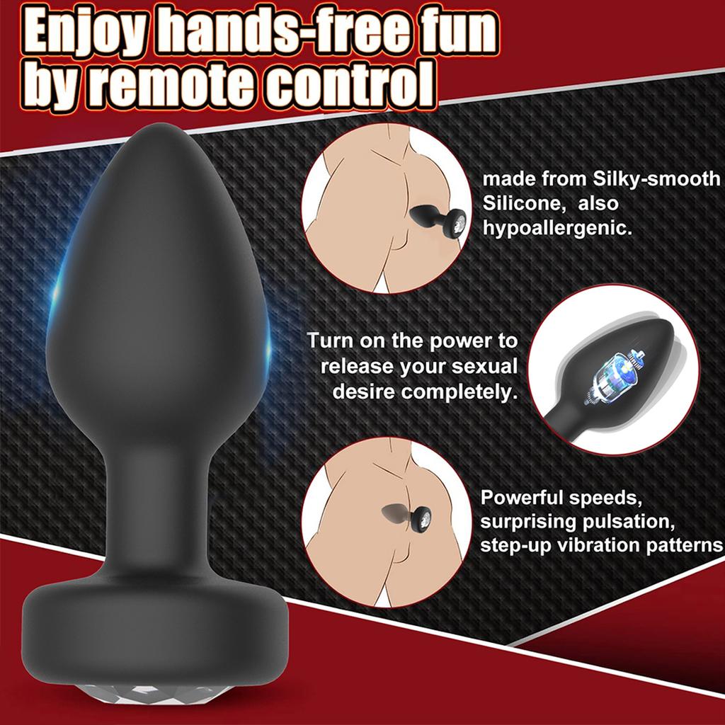 Wireless Vibrating Anal Plug Man Prostate Massager Stimulator 10 Speeds Butt Plugs and Vibrators for Female Sex Toys Adults Game